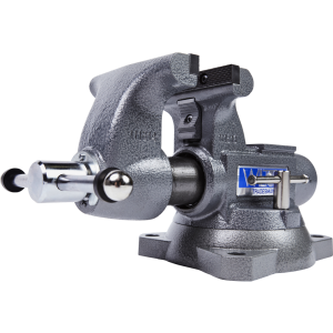 Wilton Tools Vise, Tradesman, Bolts to Work Bench, 5 Inch Jaw Opening, 5-1/2 Inch Jaw Width, 3-3/4 Inch Throat Depth, 360 Degree Swivel Base – 28806