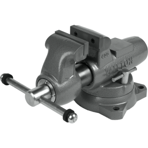 Wilton Tools Vise, Machinist, Bolts to Work Bench, 6-1/2 Inch Jaw Opening, 4 Inch Jaw Width, 3-1/2 Inch Throat Depth, 360 Degree Swivel Base – 28831