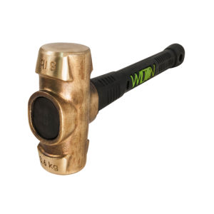 Wilton Tools Hammer, B.a.s.h®, Sledge, 8 Pound Weight, Brass Face, 2 Inch Diameter Face, 16 Inch Handle Length, Brass Head with Black Handle – 90816
