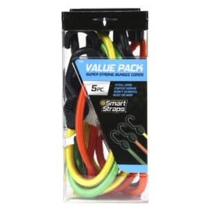 Winston Prod Bungee Cord, Smartstraps, Rubber, Two 24 Inch Length/ Two 36 Inch Length/ One 48 Inch Length, Coated Steel Hooks – 119