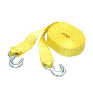Winston Prod Tow Strap, Smartstraps, 2 Inch Width X 30 Foot Length, 9000 Pound Rating, Yellow, Powerweb Plus Webbing, Zinc-Plated Hooks – 132