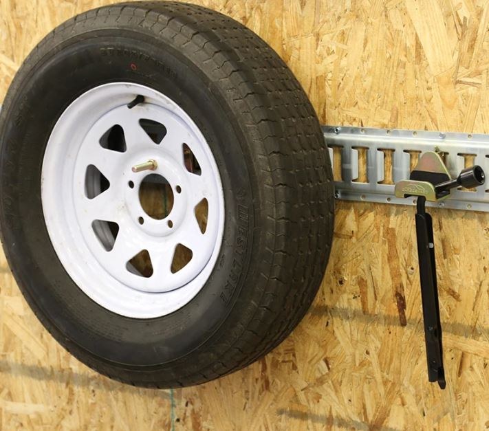 Winston Prod Spare Tire Carrier, Cargosmart, Clips to E-Track or Cargosmart X-Track System, Zinc Coated, Steel – 1743