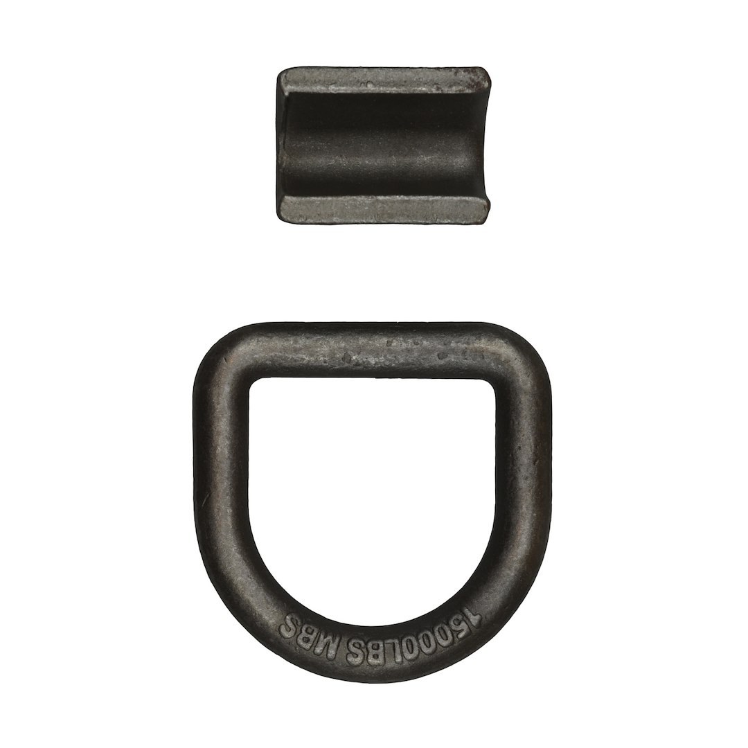 Winston Prod D-Ring, Cargosmart, Welds to Flat Steel Surfaces, 5000 Pounds, Raw, Forged Steel, Single – 1762