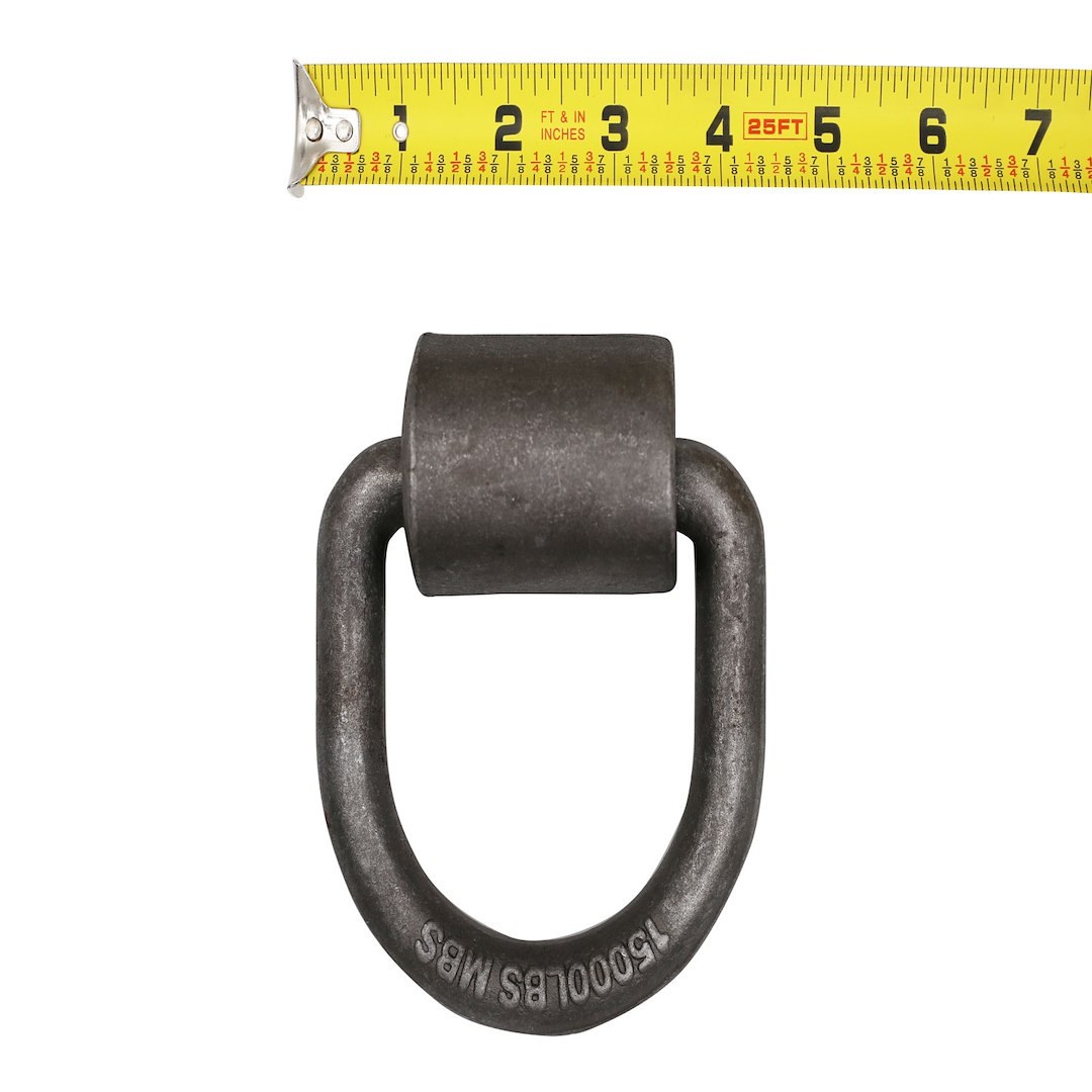 Winston Prod D-Ring, Cargosmart, Welds to Flat Steel Surfaces, 5000 Pounds, Raw, Forged Steel, Single – 1762