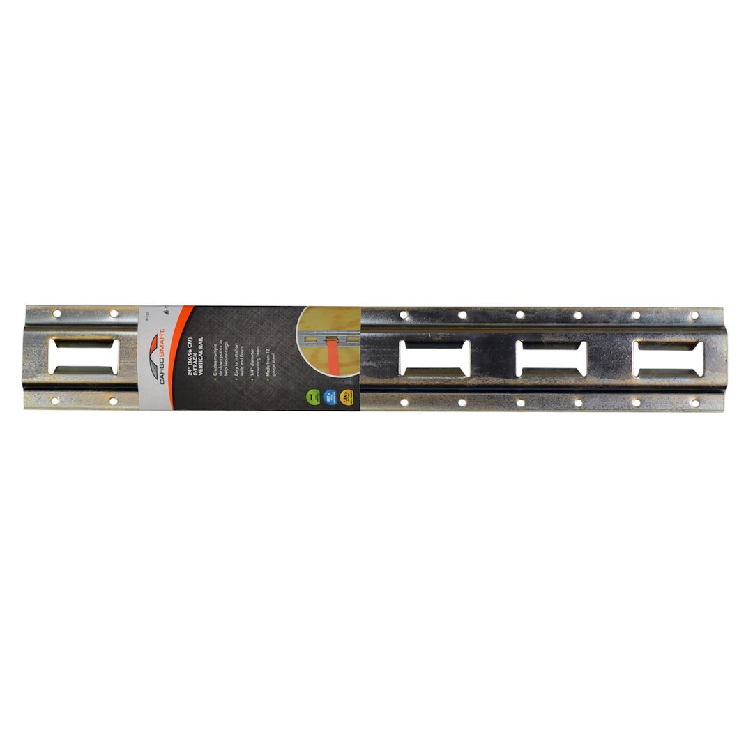 Winston Prod Tie Down Track, Cargosmart, E-Track, 2 Foot Length, Zinc Plated, Steel, Without Track Adapter, Single – 1930