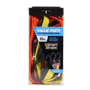 Winston Prod Bungee Cord, Smartstraps, Rubber, Flat, Three 24 Inch Length/ Three 36 Inch Length/ Two 48 Inch Length/ Two Mini – 215