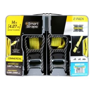 Winston Prod Tie Down Strap, Smartstraps, Ratchet Strap, Carbonx, 14 Foot Length X 1-1/2 Inch Width, 1667 Pound Load Capacity – 259