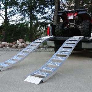 Winston Prod Bed Ramp, Cargosmart, 12 Inch Width X 90 Inch Length, Rated for 1500 Pounds, Aluminum, S-Curve, Folding, Set of 2 – 3018