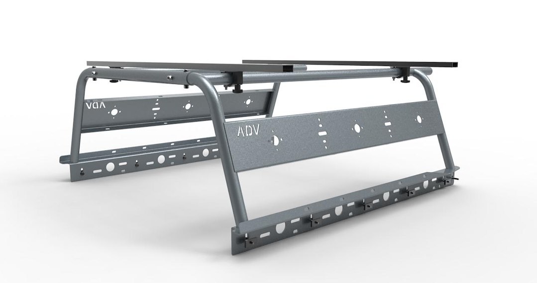 Wilco Offroa Bed Cargo Rack, Bolt-On, Powder Coated, Black, Aluminum, Without Tool Box Mount, 21 Inch Tall from Top of Bed Rail – ADVSL-JT