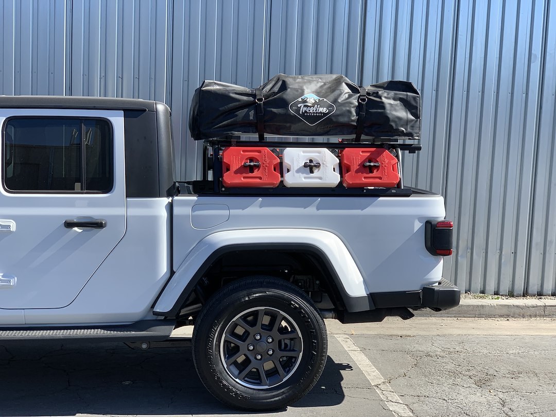 Wilco Offroa Bed Cargo Rack, Bolt-On, Powder Coated, Black, Aluminum, Without Tool Box Mount, 21 Inch Tall from Top of Bed Rail – ADVSL-JT