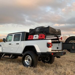 Wilco Offroa Bed Cargo Rack, Bolt-On, Powder Coated, Black, Aluminum, Without Tool Box Mount, 21 Inch Tall from Top of Bed Rail – ADVSL-JT