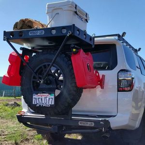 Wilco Offroa Liquid Storage Container Mount, Works with Hitchgate Max and Jeep Tire Carriers, Holds Two Rotopax Fuel Cans, Black – RPM32879