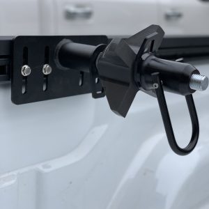 Wilco Offroa Spare Tire Carrier, Bed Rail Mount, Holds Upto 37 Inch Tire, Powder Coated, Black, Steel – UBM34507-J