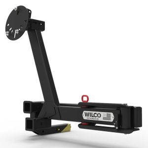 Wilco Offroa Spare Tire Carrier, Hitchgate Switch, 2 Inch Receiver Hitch Mount, Holds Up to 37 Inch Tire, Black, Universal – UHG4100