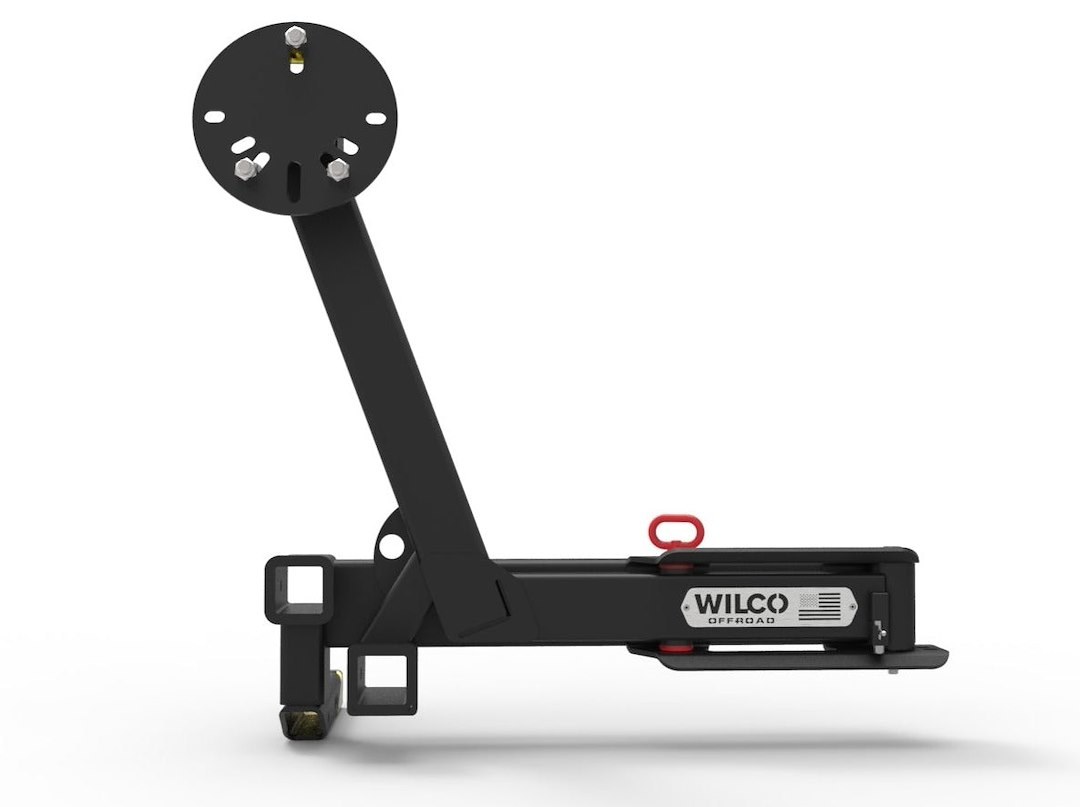 Wilco Offroa Spare Tire Carrier, Hitchgate Switch, 2 Inch Receiver Hitch Mount, Holds Up to 37 Inch Tire, Black, Universal – UHG4100