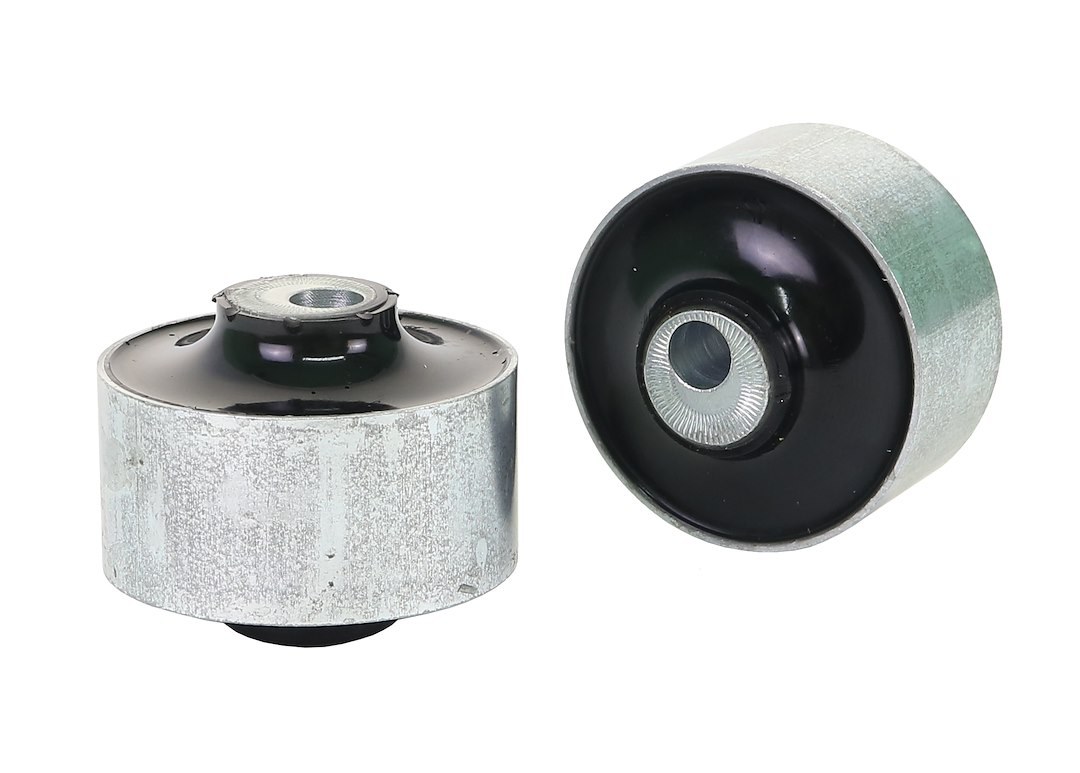 Whiteline Control Arm Bushing, Adds + 2 Degree Caster, Black/ Silver, Synthetic Elastomer, With Two Shell Bushings – KCA496