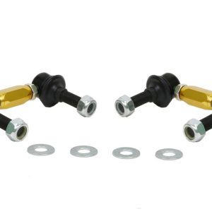 Whiteline Stabilizer Bar Link Kit, Yellow, With Black Bushings – KLC180-090