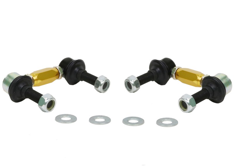 Whiteline Stabilizer Bar Link Kit, Yellow, With Black Bushings – KLC180-090