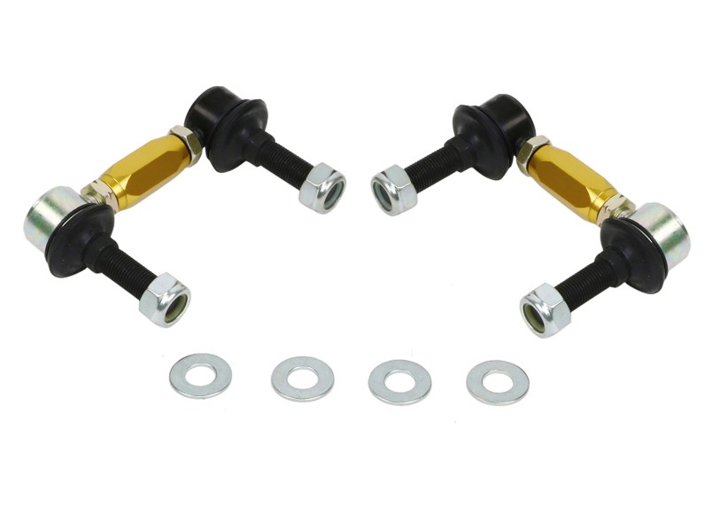 Whiteline Stabilizer Bar Link Kit, Yellow, With Black Bushings – KLC180-090