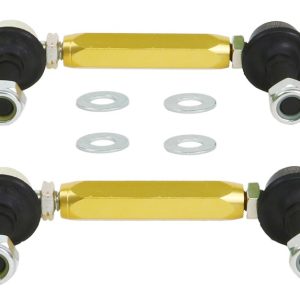 Whiteline Stabilizer Bar Link Kit, Yellow, 12 Millimeter Stud, 135-160 Millimeter Adjustment Range, With Black Bushings – KLC180-135