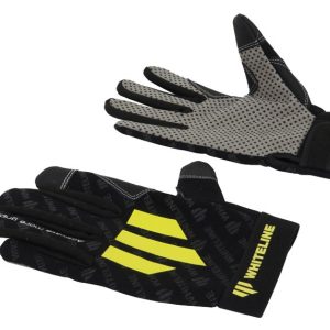 Whiteline Gloves, Mechanics Gloves, One Size Fits All, Black with Yellow Whiteline Logos – KWM014