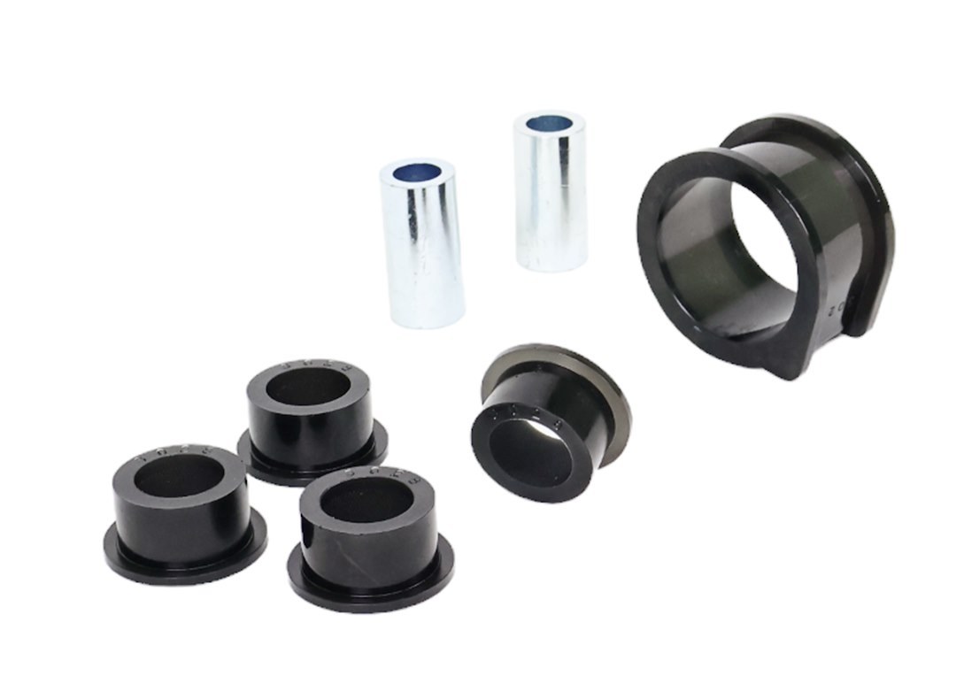 Whiteline Rack and Pinion Mount Bushing, Black/ Silver, With Five Bushings and Two Tubes – W13391
