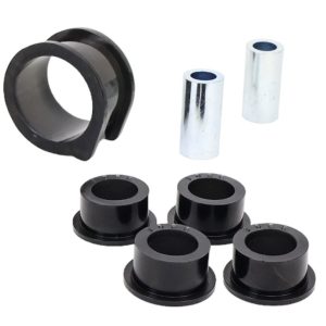 Whiteline Rack and Pinion Mount Bushing, Black/ Silver, With Five Bushings and Two Tubes – W13391