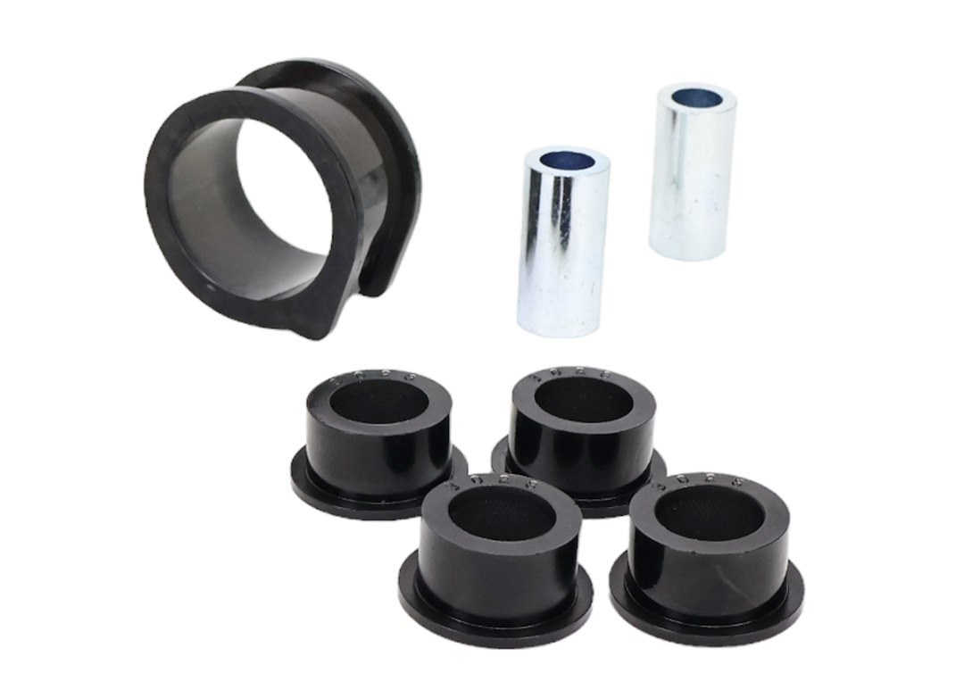 Whiteline Rack and Pinion Mount Bushing, Black/ Silver, With Five Bushings and Two Tubes – W13391