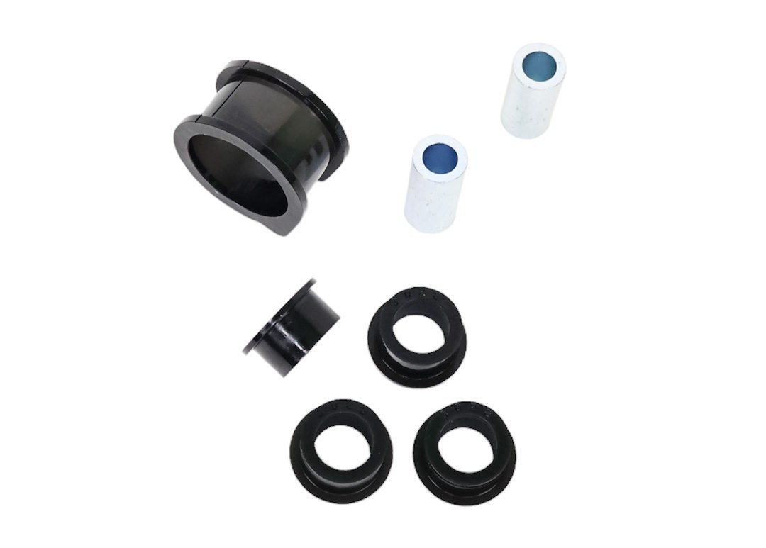 Whiteline Rack and Pinion Mount Bushing, Black/ Silver, With Five Bushings and Two Tubes – W13391