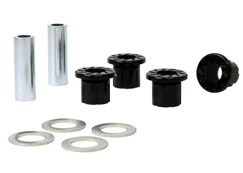 Whiteline Rack and Pinion Mount Bushing, Black, Polyurethane, Set of 4, With Two Tubes and Four Washers – W13400
