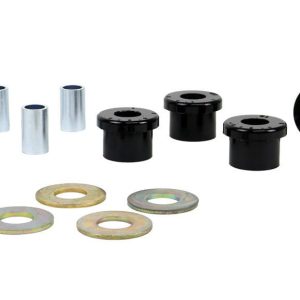 Whiteline Rack and Pinion Mount Bushing, Black, Polyurethane, Set of 4, With Four Tubes and Four Washers – W13401