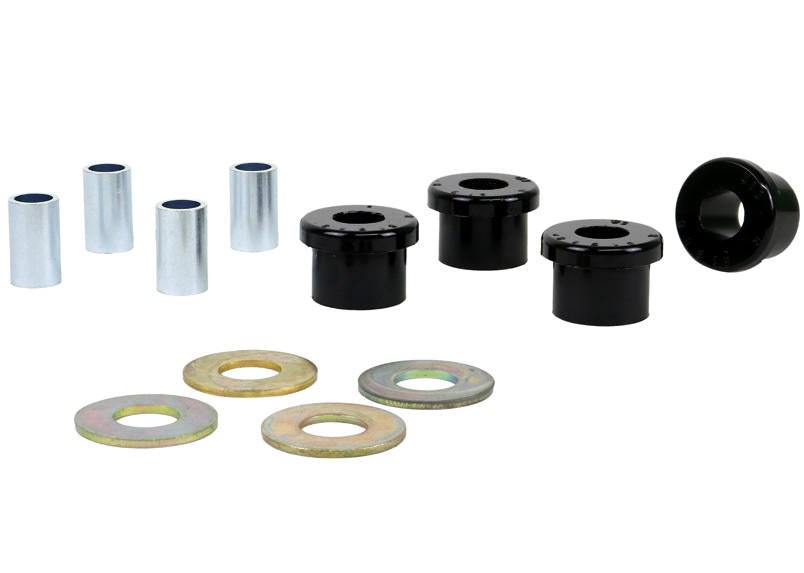 Whiteline Rack and Pinion Mount Bushing, Black, Polyurethane, Set of 4, With Four Tubes and Four Washers – W13401