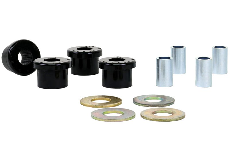 Whiteline Rack and Pinion Mount Bushing, Black, Polyurethane, Set of 4, With Four Tubes and Four Washers – W13401