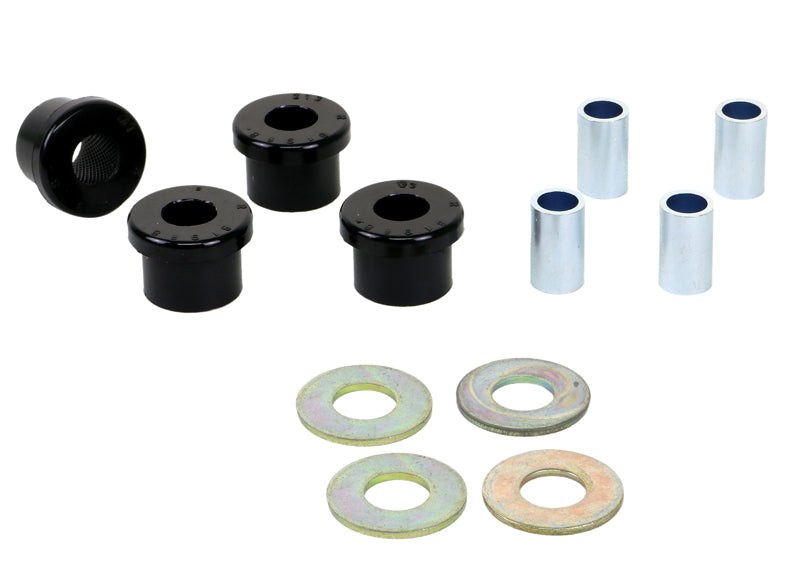 Whiteline Rack and Pinion Mount Bushing, Black, Polyurethane, Set of 4, With Four Tubes and Four Washers – W13401