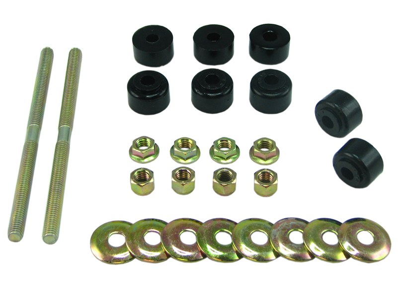 Whiteline Stabilizer Bar Link Kit, Yellow, With Eight Bushings/ Eight Washers/ Eight Nuts/ Two Links – W23180