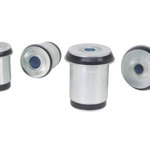 Whiteline Control Arm Bushing, Black/ Silver, Polyurethane, Set of 4, With Four Tubes/ Eight Washers – W53522