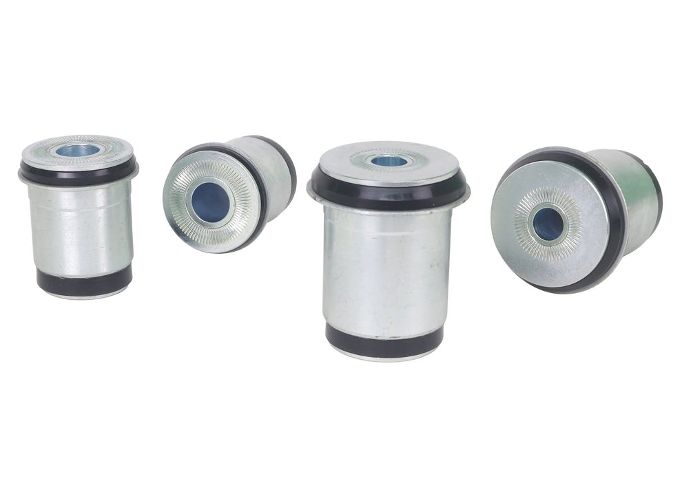 Whiteline Control Arm Bushing, Black/ Silver, Polyurethane, Set of 4, With Four Tubes/ Eight Washers – W53522