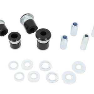 Whiteline Control Arm Bushing, Black/ Silver, Polyurethane, Set of 4, With Four Tubes/ Eight Washers – W53522