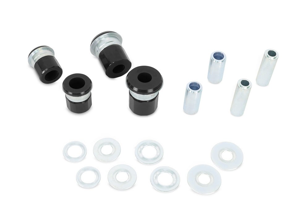Whiteline Control Arm Bushing, Black/ Silver, Polyurethane, Set of 4, With Four Tubes/ Eight Washers – W53522