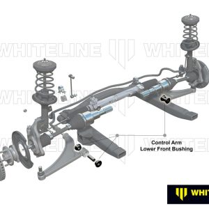 Whiteline Control Arm Bushing, Black, Synthetic Elastomer, With Four Bushings/ Two Tubes/ Two Washers – W53618
