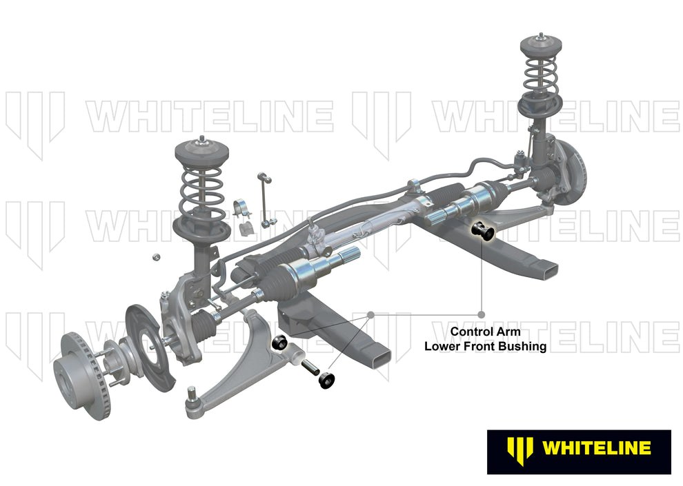 Whiteline Control Arm Bushing, Black, Synthetic Elastomer, With Four Bushings/ Two Tubes/ Two Washers – W53618