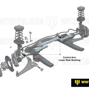 Whiteline Control Arm Bushing, Black, Synthetic Elastomer, With Two Insert Bushings – W53619