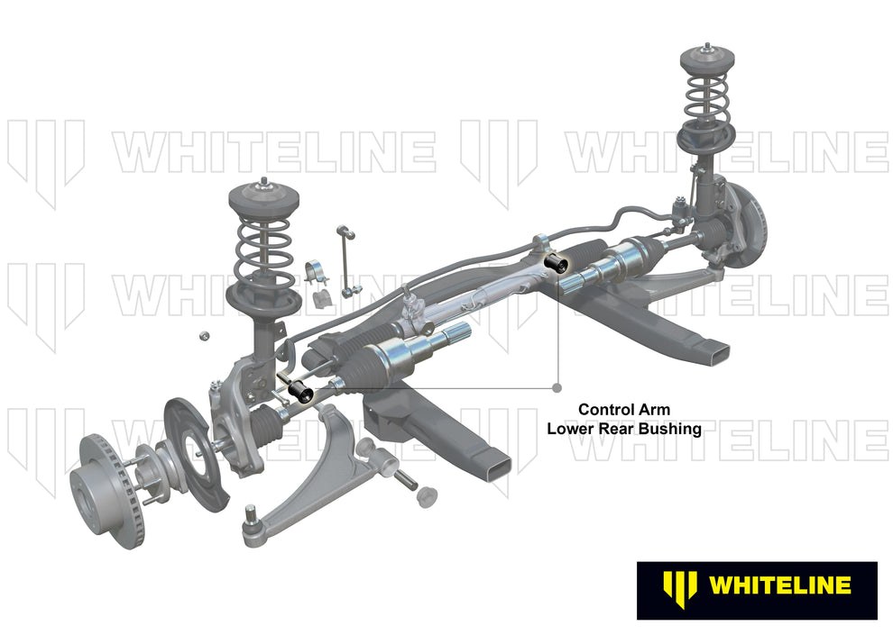 Whiteline Control Arm Bushing, Black, Synthetic Elastomer, With Two Bushings/ Two Housings/ Grease – W53620