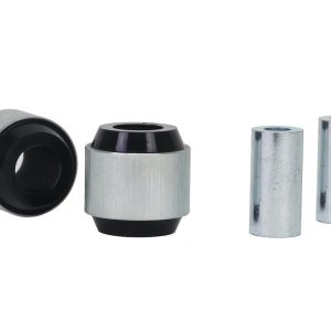 Whiteline Control Arm Bushing, Black/ Silver, Synthetic Elastomer, With Two Shell Bushings and Two Tubes – W63498