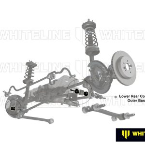Whiteline Control Arm Bushing, Black, Synthetic Elastomer, With Four Bushings and Two Tubes – W63561
