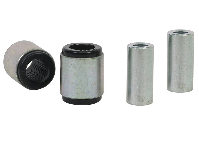 Whiteline Control Arm Bushing, Black/ Silver, Synthetic Elastomer, With Two Shell Bushings and Two Tubes – W63597