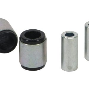 Whiteline Control Arm Bushing, Black/ Silver, Synthetic Elastomer, With Two Shell Bushings and Two Tubes – W63597