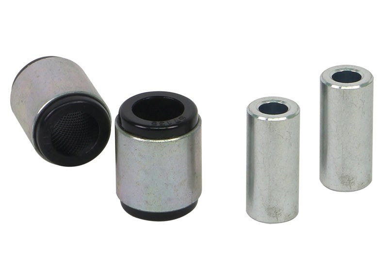 Whiteline Control Arm Bushing, Black/ Silver, Synthetic Elastomer, With Two Shell Bushings and Two Tubes – W63597