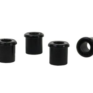 Whiteline Leaf Spring Shackle Bushing, Black, Polyurethane, With 4 Rear Bushings/ 2 Front Rear Bushings – W71021