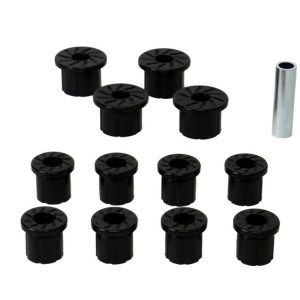 Whiteline Leaf Spring Shackle Bushing, Black, Polyurethane, Set of 12, With Tube – W73469